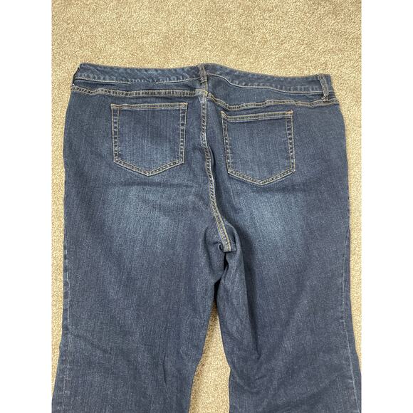 Torrid Women's Relaxed Boot Western Cowgirl Boho Casual Stretch Jean Dark 24R - Picture 8 of 10